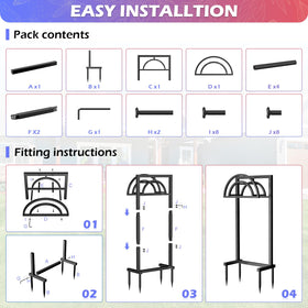 OLV in-use garden setup keeps hoses organized and ready.