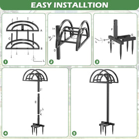 OLV rust-resistant hose stand with stainless screws for extra durability