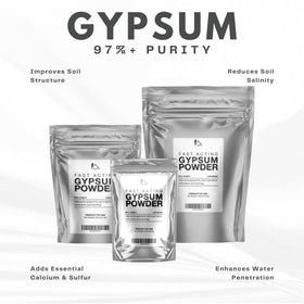 Olympus Myco gypsum powder dusting the soil for improved airflow and root health.