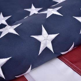 Olynese American Flag 2.5x4ft for outdoor display, durable and fade-resistant.