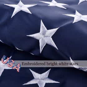 OLYNIK American Flag wind resistance for outdoor displays.