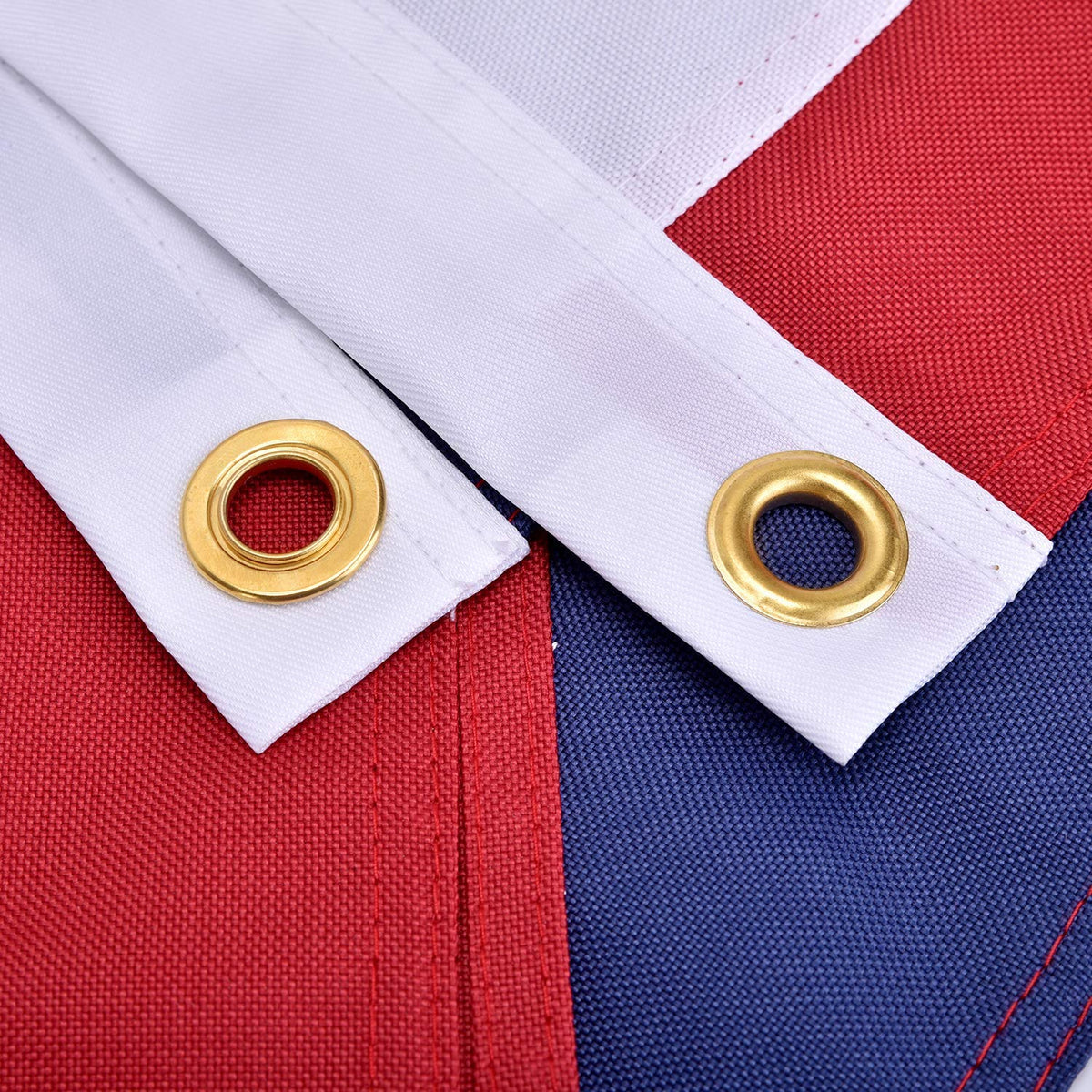 OLYNIK UV-protected US flag with sewn stripes maintains color in sun