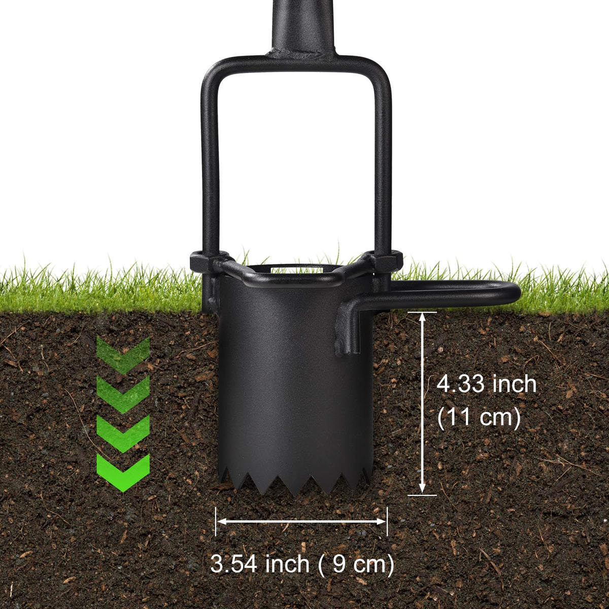Omesata garden tool features durable iron construction for stability.