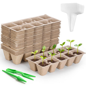 Omitgoter 10-cell seed starter tray viewed from above for easy seed planting and batch sowing