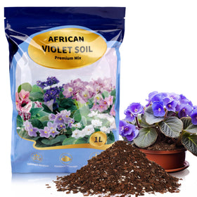 Omitgoter African Violet soil mix packaging ready for vibrant growth.