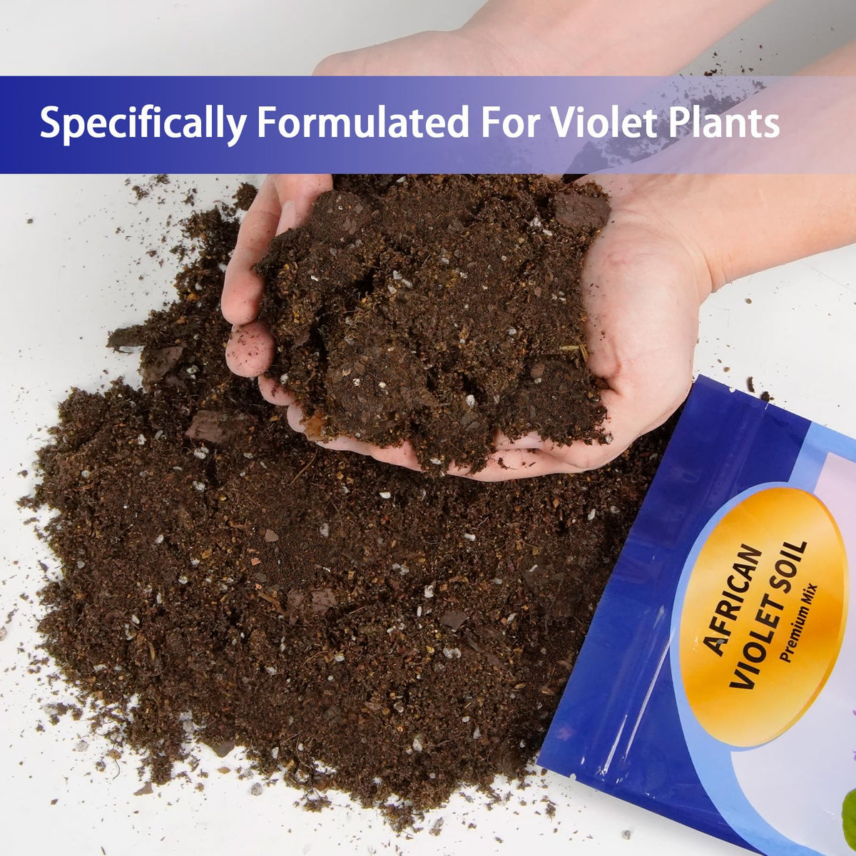 Omitgoter soil mix demonstrates violet-friendly pH balance for violets.