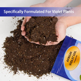 Omitgoter soil mix demonstrates violet-friendly pH balance for violets.