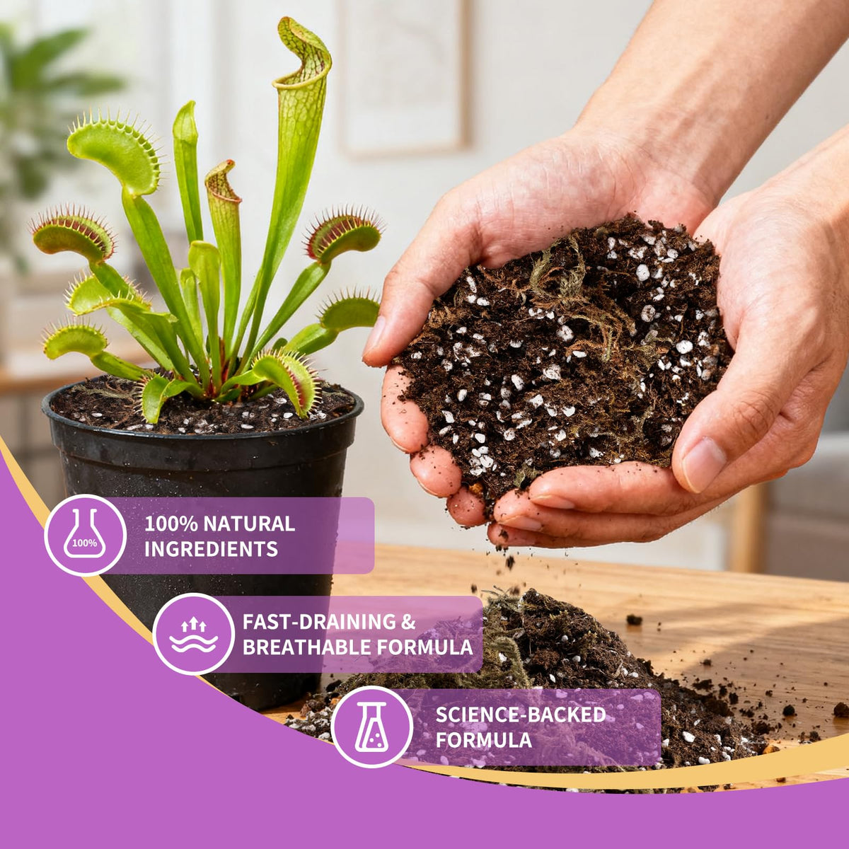 Omitgoter bog-mimic drainage structure promoting healthy roots