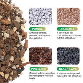 Close-up of akadama grains in Omitgoter Bonsai Soil Mix