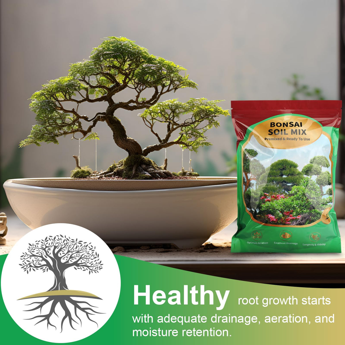 Prumice particles in Omitgoter Bonsai Soil Mix show moisture stability