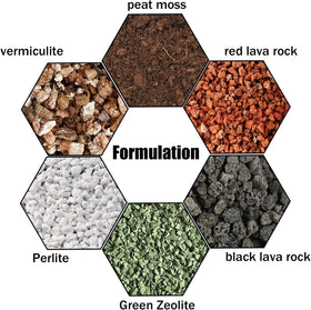 Omitgoter drainage-porous mix closeup — promotes drainage and aeration for drought-tolerant plants