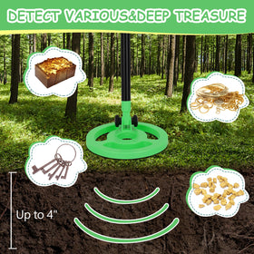 Adjustable stem on the OMMO detector grows with your child during adventures.