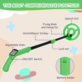 Compact, portable OMMO detector with foldable search coil for travel.