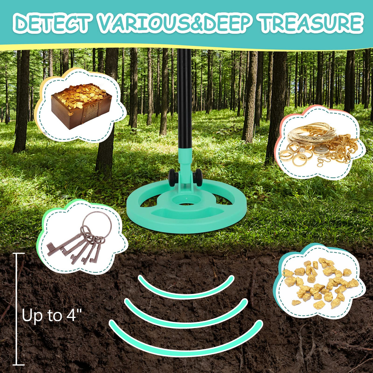 OMMO LCD-display with puppy animation guiding young treasure seekers