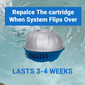 OMZOP Frog Ease floating system setup demonstrated for effortless spa refresh.