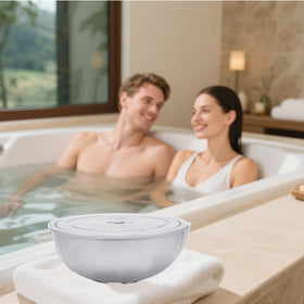 OMZOP spa water ready visuals highlight clean, inviting tub experiences.
