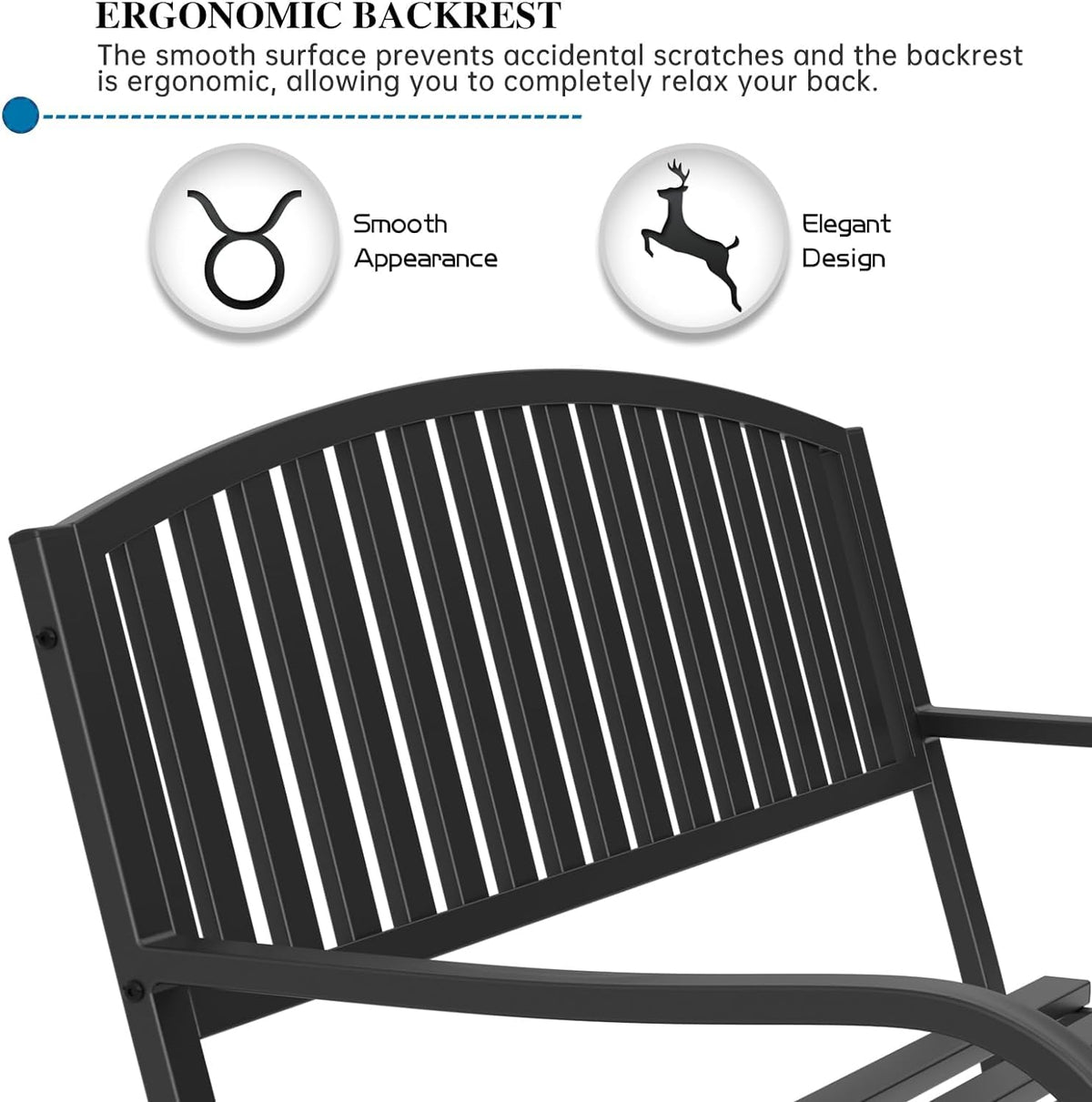 On Shine elegant backrest pattern adds garden charm