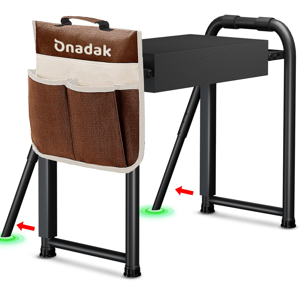 Onadak heavy-duty kneeler frame with dual legs for stability during gardening