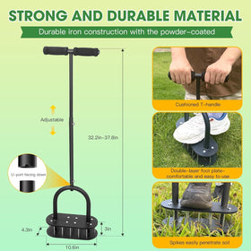 Detail of Onadak lawn aerator spikes for efficient aeration
