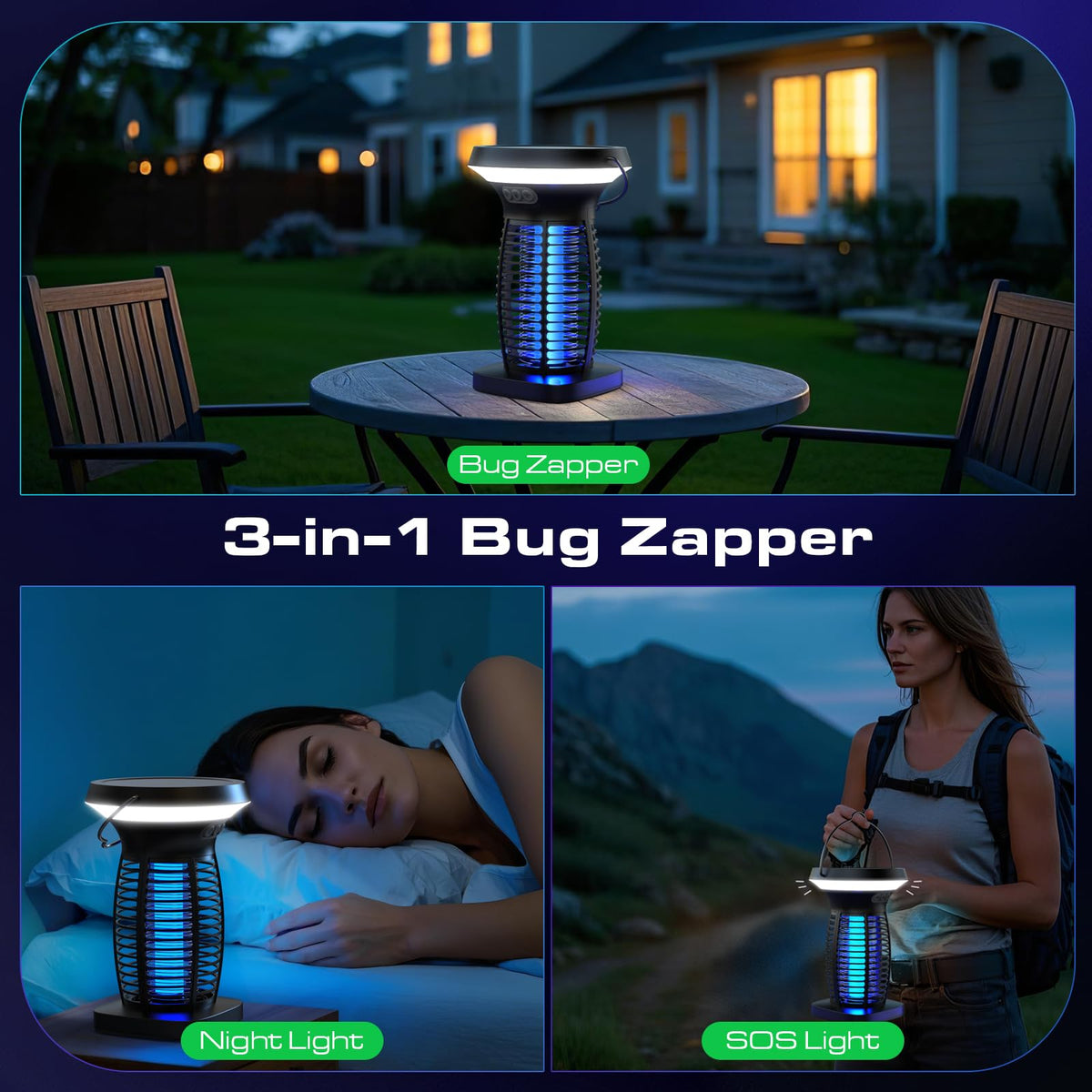 OnBeam zapper covers up to 2,100 sq ft for backyard effectiveness.