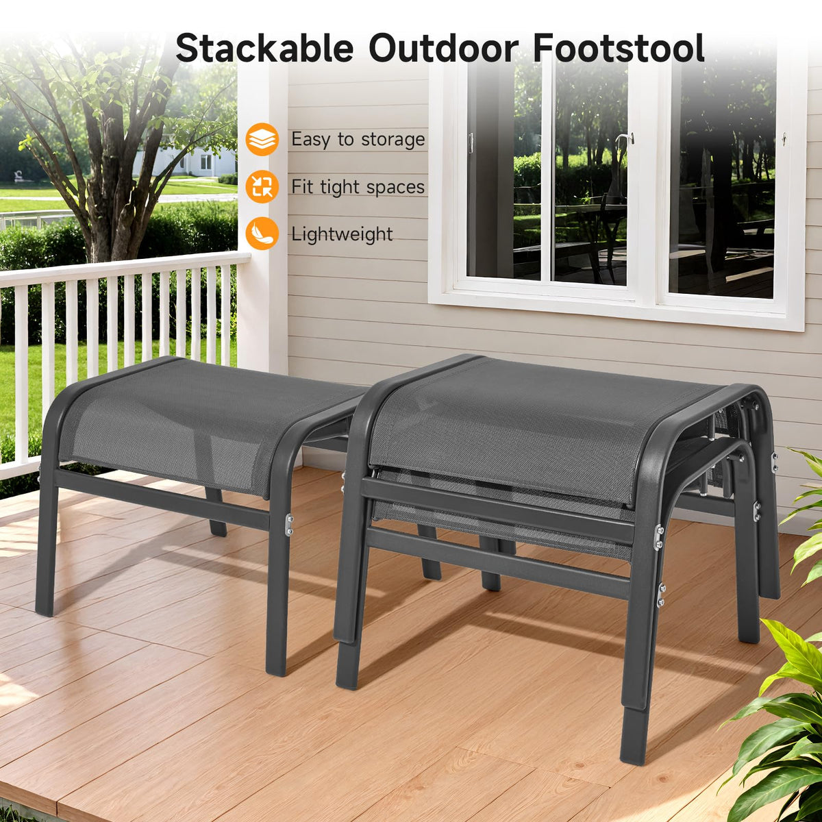 ONBRILL 200lbs capacity illustration underlines sturdy performance for multiple users.