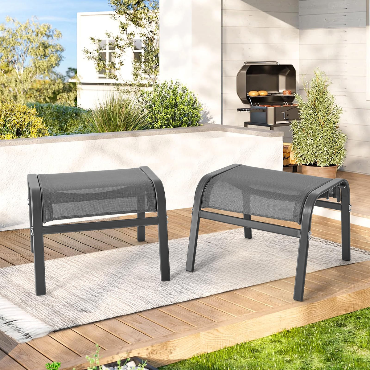 ONBRILL easy 4-part assembly for quick setup by outdoor seating.