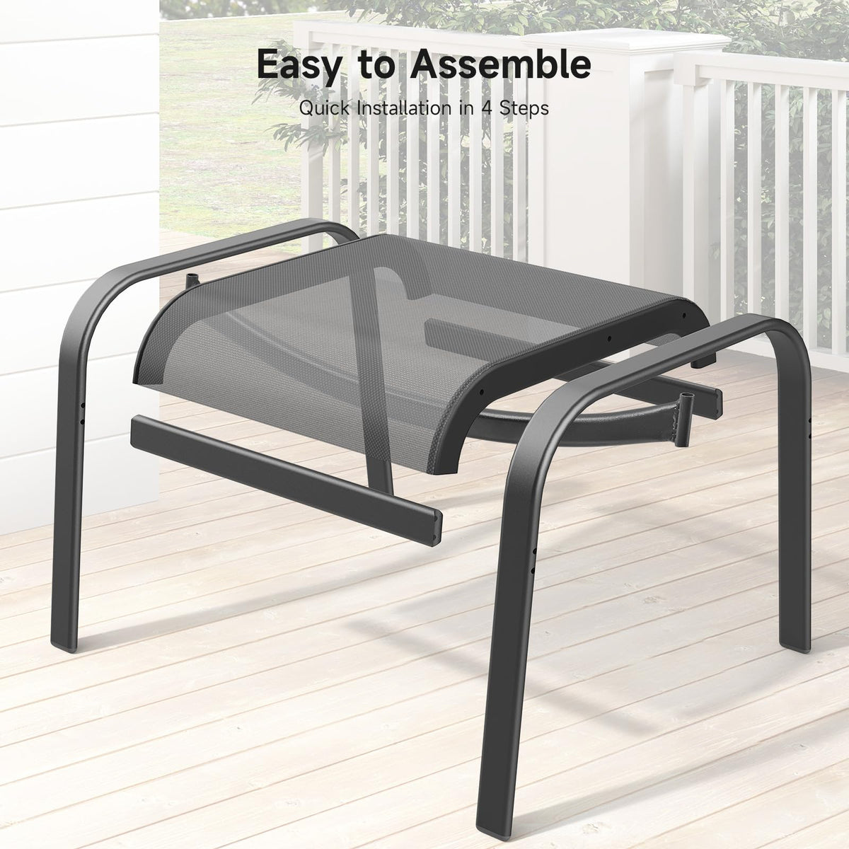 ONBRILL oversized 22x22-8 inch foot rest in grey offers generous surface.