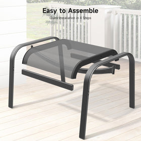 ONBRILL oversized 22x22-8 inch foot rest in grey offers generous surface.