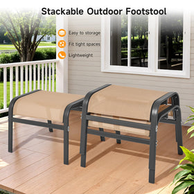 ONBRILL stackable-design demonstrating space-saving storage for patios