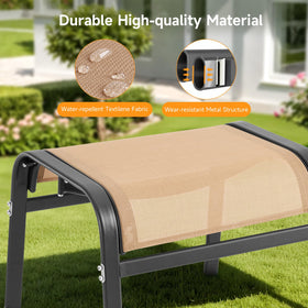 ONBRILL stainless-steel-frame emphasizes strong support for outdoor lounging