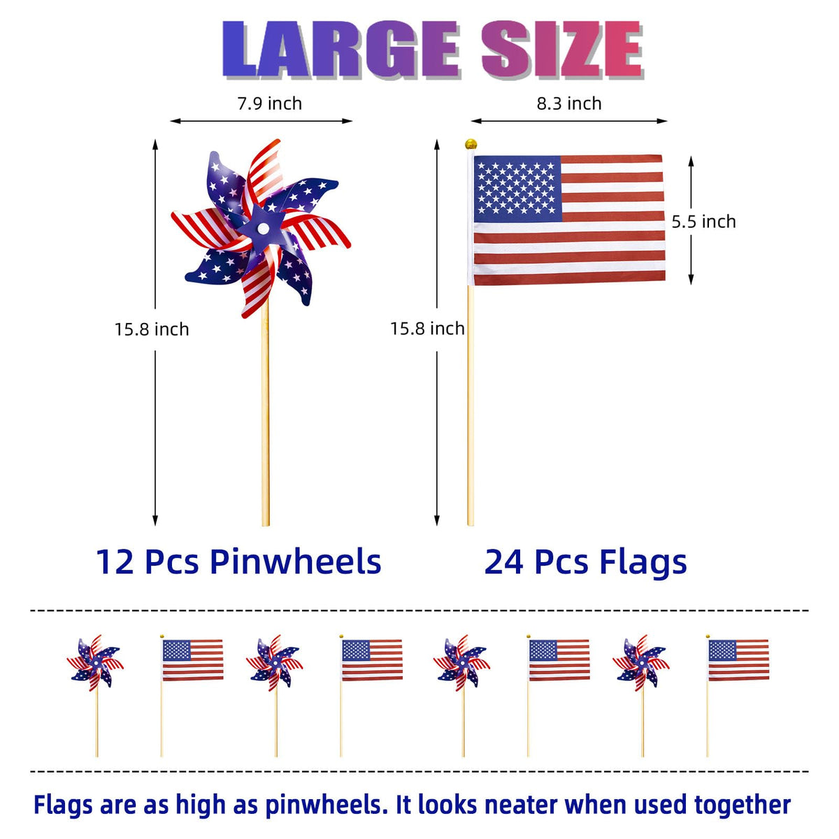 onbuwws flag decor 8.3x5.5 inches adds bright seasonal flair