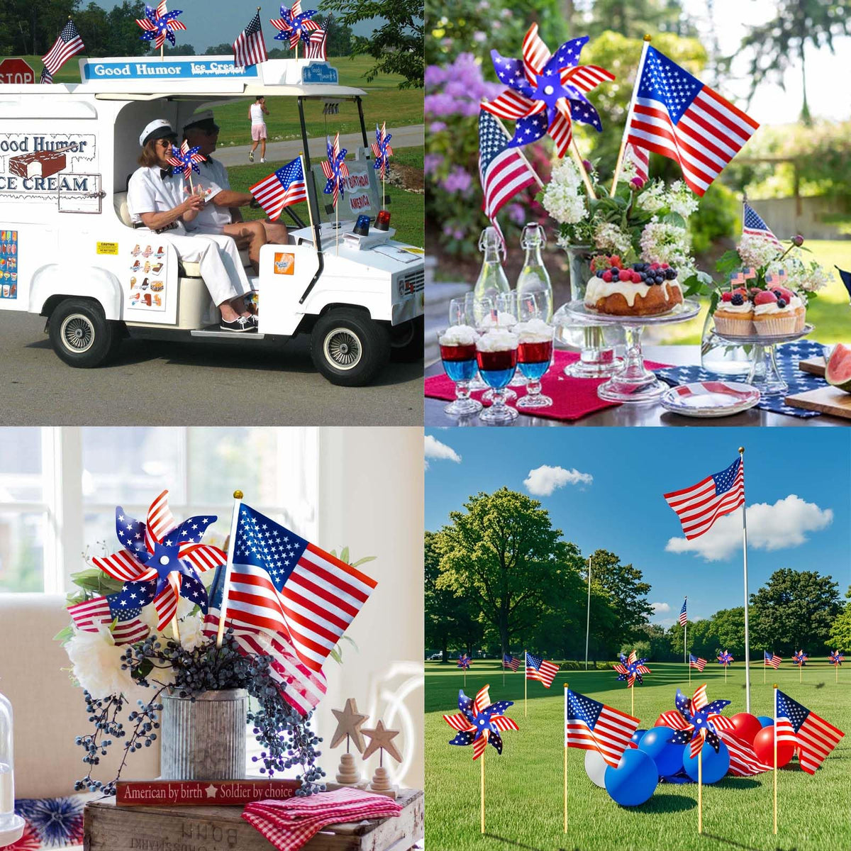onbuwws outdoor yard display showcases patriotic colors
