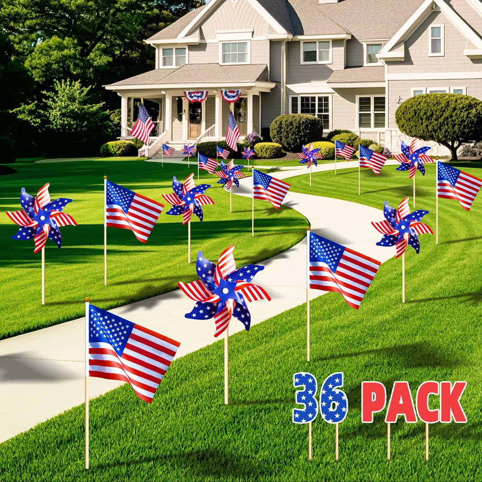onbuwws patriotic pinwheels with 7.9-inch blades for vibrant outdoor decor