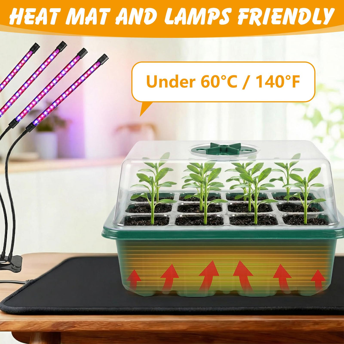ondware heat mat friendly design supports optimal germination temperatures
