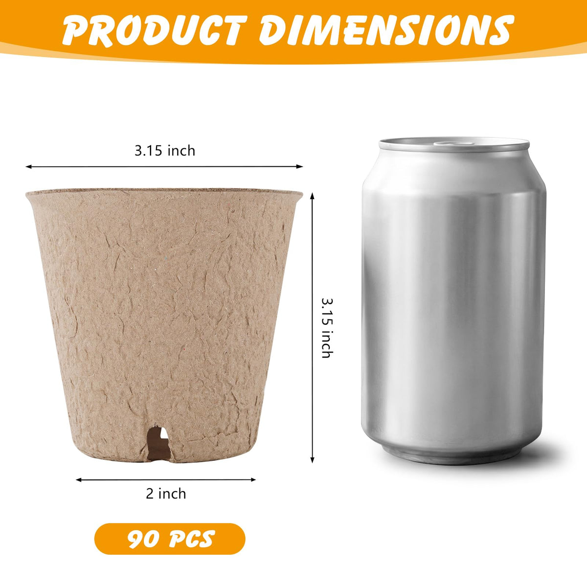 ondware seed pot drainage holes support proper watering and root development.