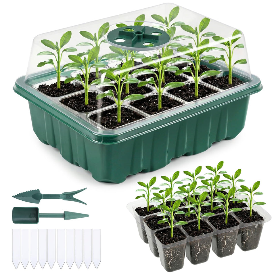 ondware seed starter tray 12-cell clear design for easy monitoring