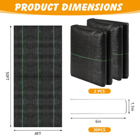 Ondware 30 U-shaped stakes secure the fabric for stable installation.