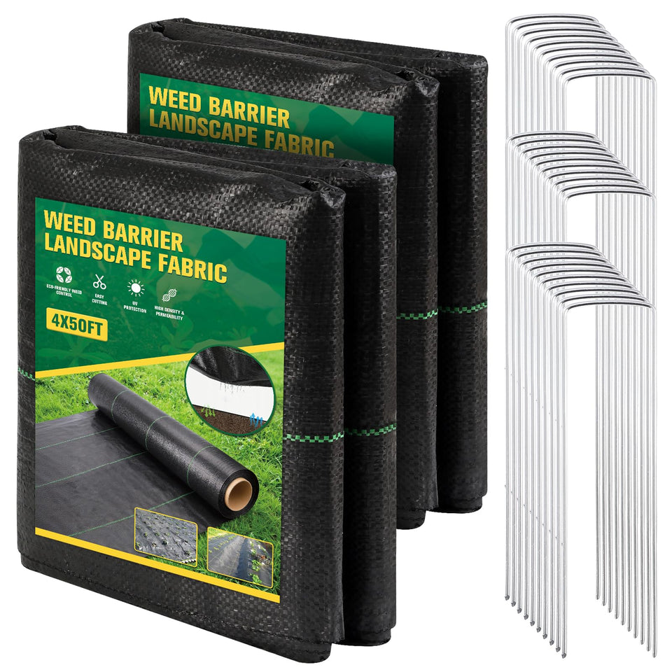 Ondware weed barrier roll with guide lines for easy alignment and long-lasting weed control.