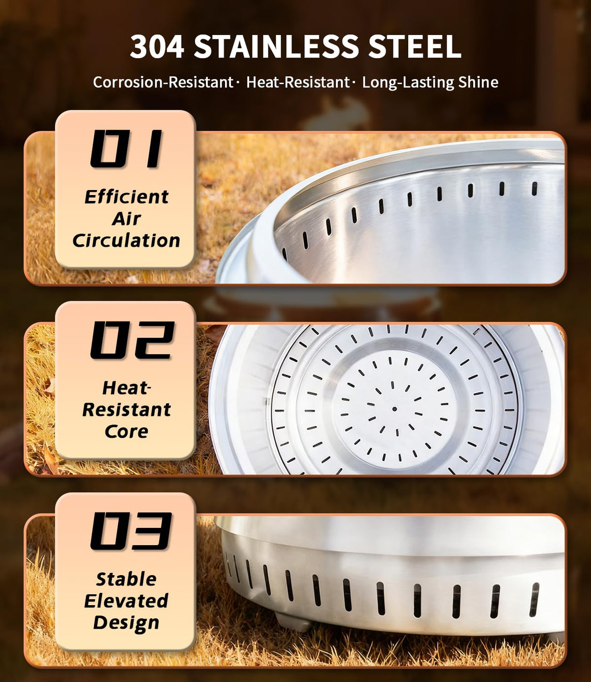 OneSetNuf premium stainless steel resists rust and wear