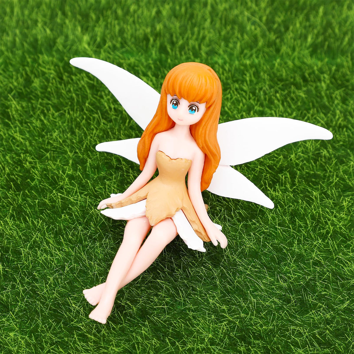 ONEST fairy garden figurine 04 enhances outdoor decor with a durable resin finish.
