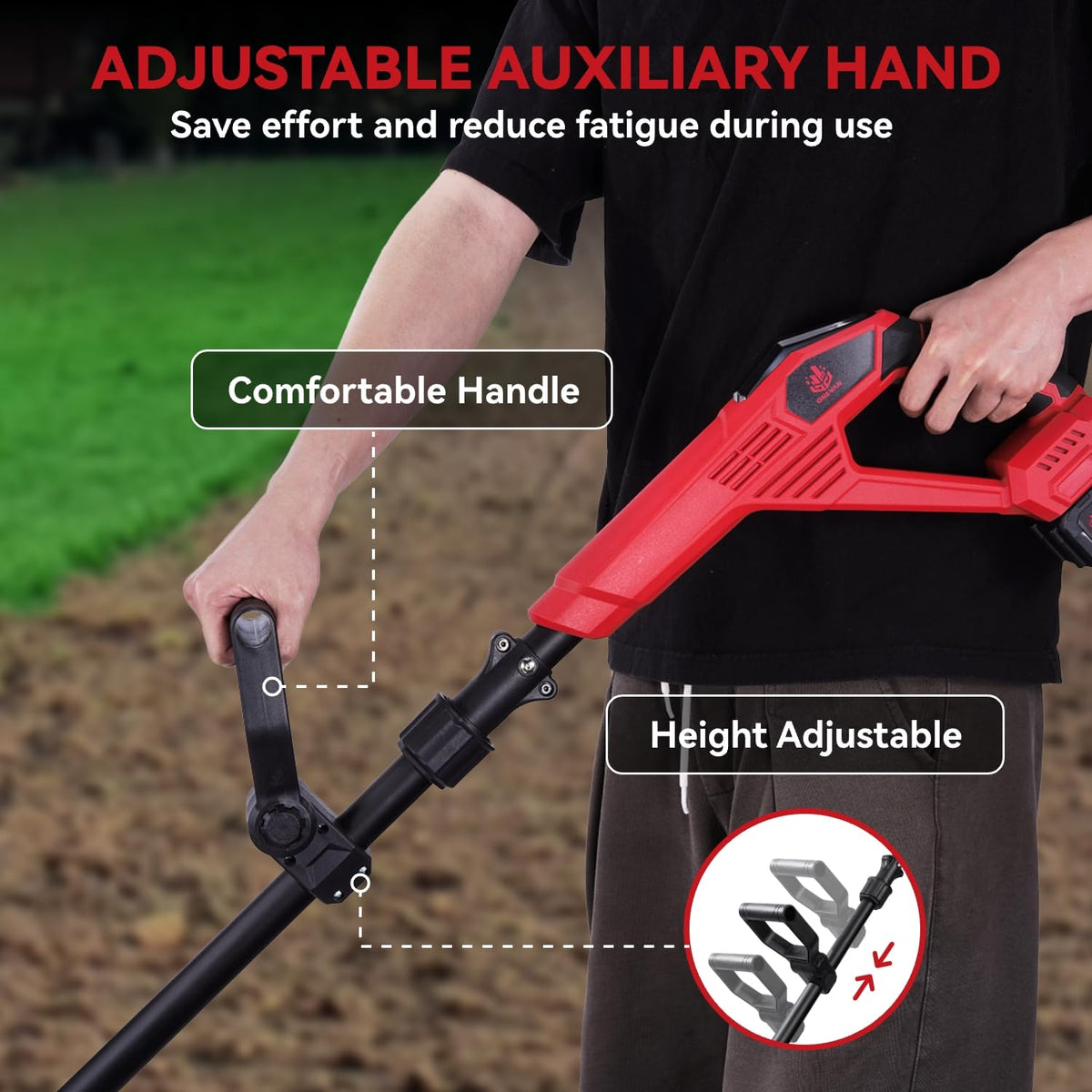 ONEVAN detachable gears simplify weed removal after tilling