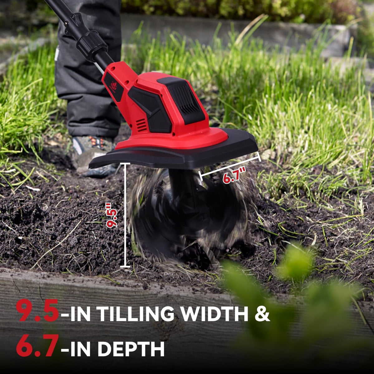 ONEVAN tiller in action at 360RPM delivers efficient soil turning