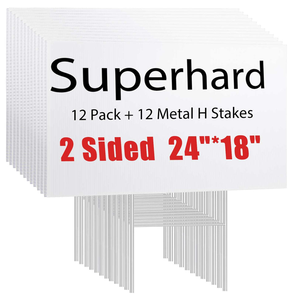 ONEXIZ 12-pack blank yard signs 18x24 for versatile outdoor notices
