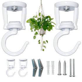 ONIKK ceiling hook with 360-degree rotation for even sun exposure on plants.