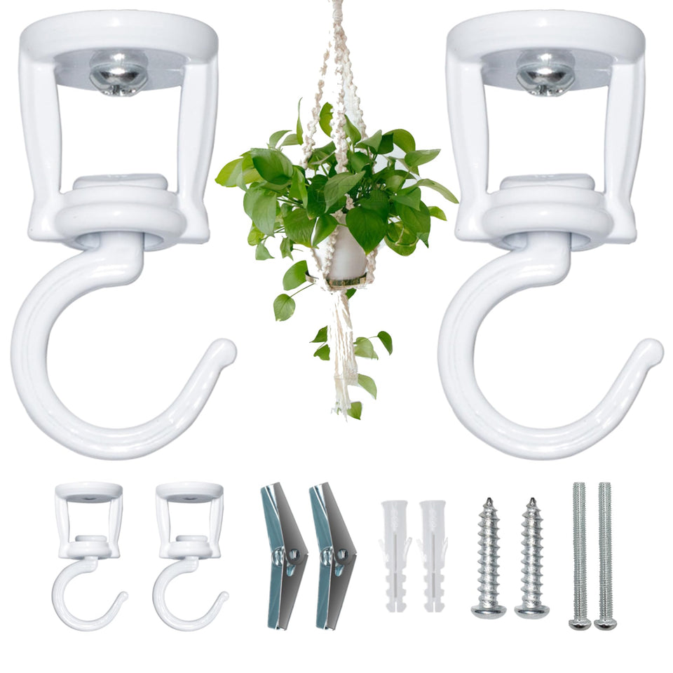 ONIKK ceiling hook with 360-degree rotation for even sun exposure on plants.