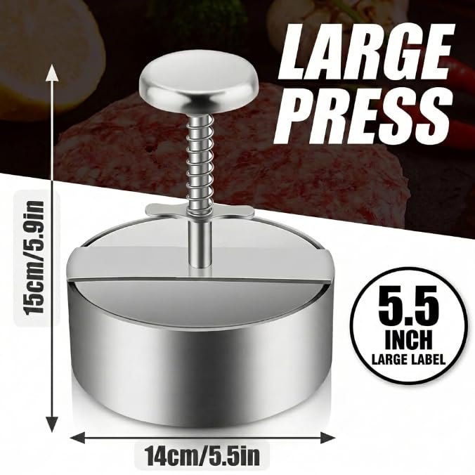 Onionfier hamburger press stainless steel body for durable kitchen use