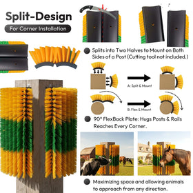 ONIZOOMI reinforced PP bristles and base for tough farm environments.