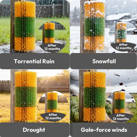 ONIZOOMI wide-coverage design guiding animals to scratching zones.