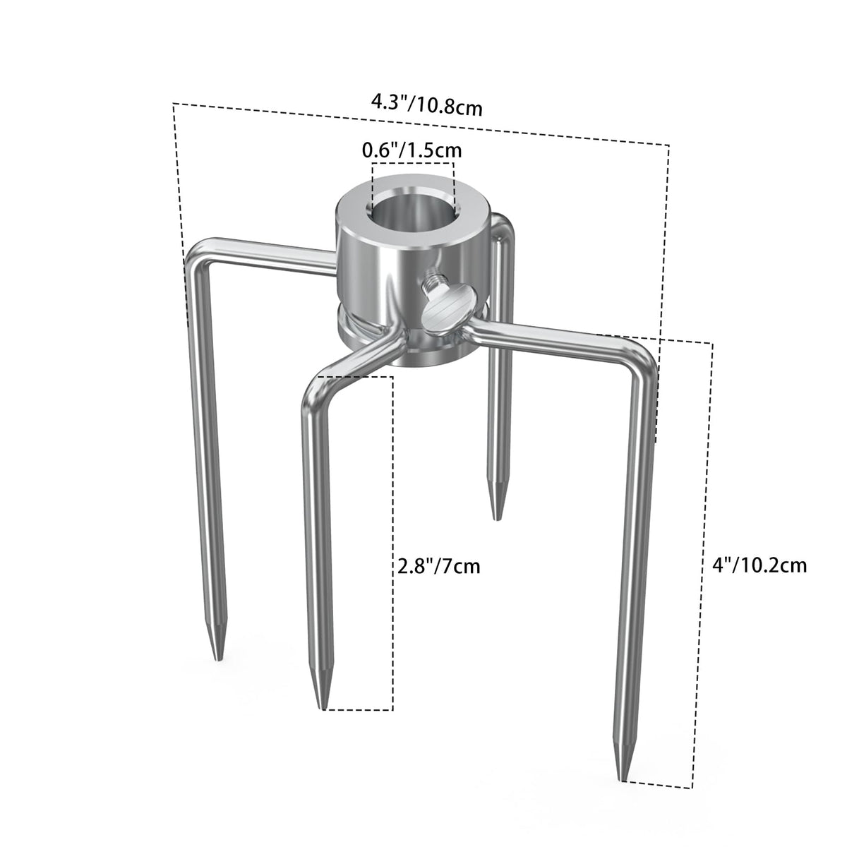 OnlyFire 4-pronged forks hold large poultry securely during rotation