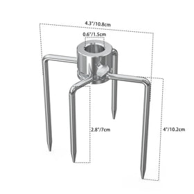 OnlyFire 4-pronged forks hold large poultry securely during rotation